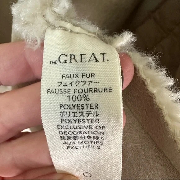 The Great The Cropped Plush Car Coat in Malt SZ 2, M - Picture 7 of 10